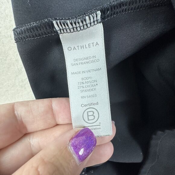 Athleta Pants Womens Small Black DELANCEY MOTO TIGHT Pant Stretch Pull On - Picture 13 of 14